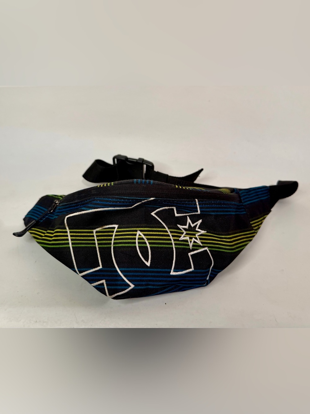 DC Shoes CO Fanny Waist Hip Pack Bag Blue Yellow Skater Canvas Adjustable 13”x6”